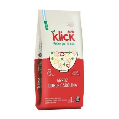 ARROZ DOBLE CAROLINA LARGO ANCHO 1KG KLICK