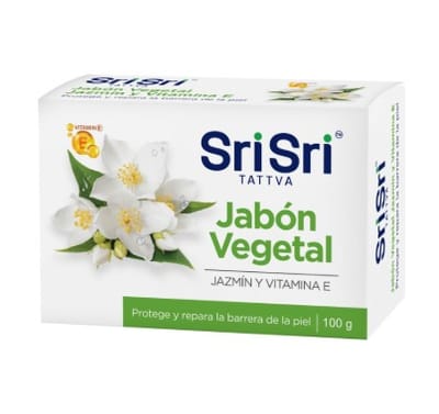 JABON AYURVEDICO VEGETAL JAZMIN Y VITAMINA E SRI SRI