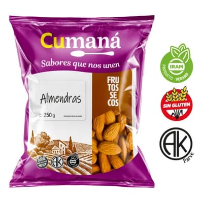 ALMENDRAS FLOWPACK CUMANA X250 GRS