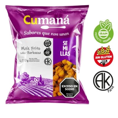 MAIZ FRITO BARBACOA FLOWPACK CUMANA X150 GRS