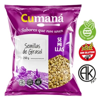 SEMILLA GIRASOL PELADA FLOWPACK CUMANA X250 GRS - 12368