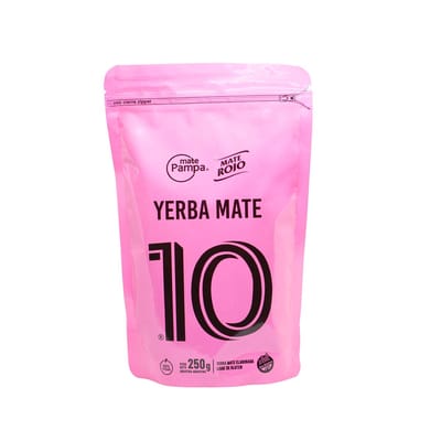 YERBA MATE 10 DOYPACK (ZIPPER) 250GR ROSA