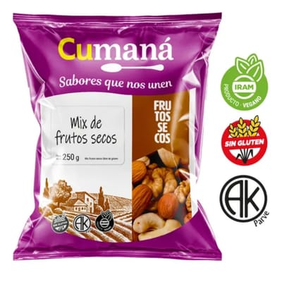 MIX FRUTOS SECOS PASAS FLOWPACK CUMANA X250 GRS - 23417