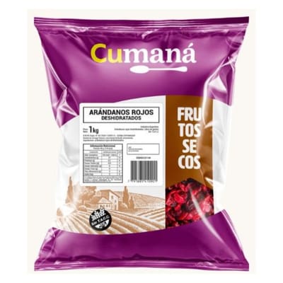 ARANDANOS DESHIDRATADOS AZUCARADOS S/TACC CUMANA X1 KG - 21144/10