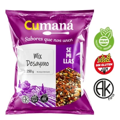 MIX SEMILLAS DESAYUNO FLOWPACK CUMANA X250 GRS - 13420