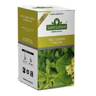 TILO, CEDRON Y MELISA 20 SAQUITOS X 1.5G SAINT GOTTARD