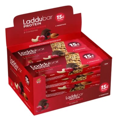 LADDU BAR PROTEIN FRUTOS SECOS CRANBERRIES X 10