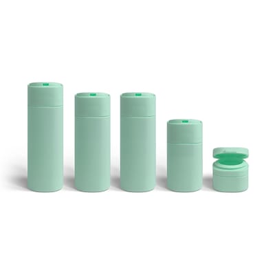 SET DE ENVASES PARA VIAJE X 5 PIEZAS AMARILLO AMARILLO