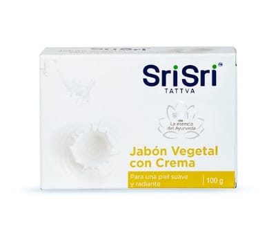 JABON AYURVEDICO VEGETAL CON CREMA DE LECHE SRI SRI