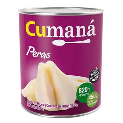 PERAS EN MITADES S/TACC CUMANA X820 GRS - 31509