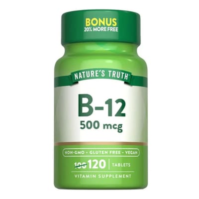 VITAMINA B12 NATURES TRUTH 500MCG X 120 TAB VILLARES