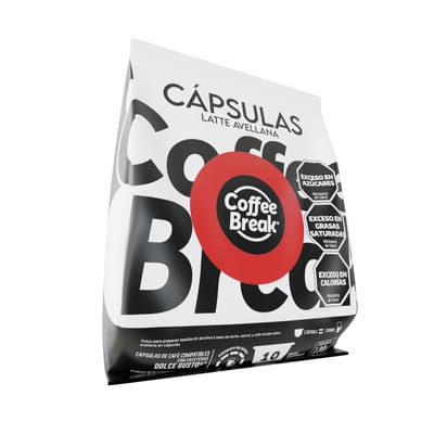 COFFEE BREAK DG LATTE AVELLANA X 10 CAPSULAS
