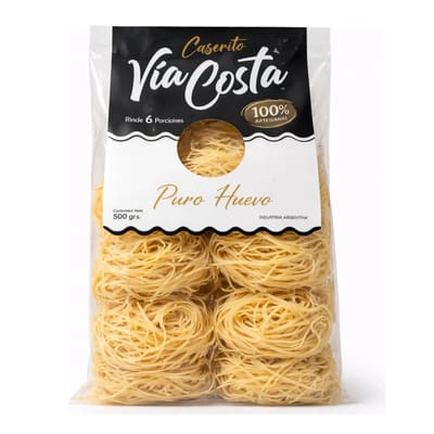 FIDEOS N°1 PURO HUEVO CASERITO VIA COSTA