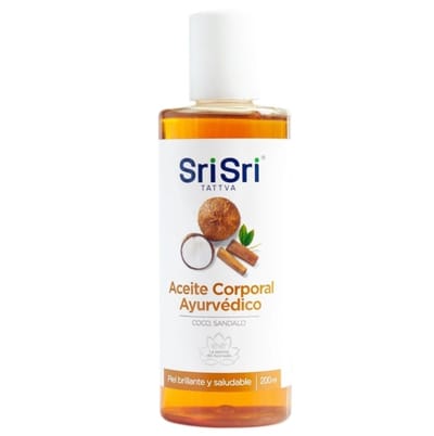 ACEITE CORPORAL AYURVEDICO 200ML COCO Y SANDALO SRI SRI