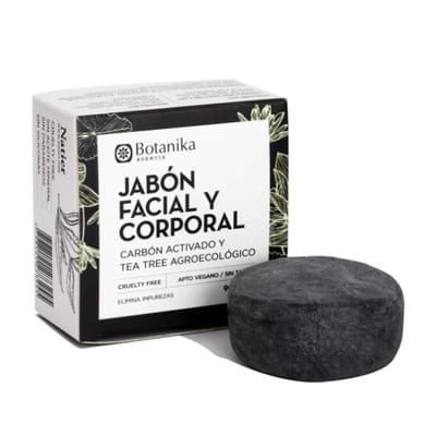JABON FACIAL Y CORPORAL CON CARBON ACTIVADO BOTANIKA