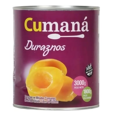 DURAZNOS MITADES S/TACC CUMANA X3 KG - 30329