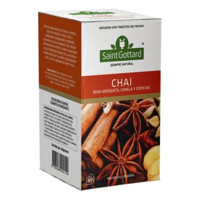 CHAI CON ROSA MOSQUETA, CANELA Y ESPECIAS 20 SAQUITOS X 2G SAINT GOTTARD