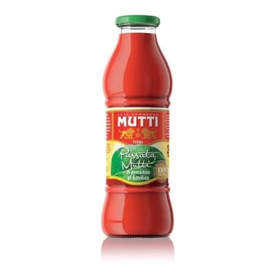PASSATA CON BASILICO ALBAHACA MUTTI 700GRS
