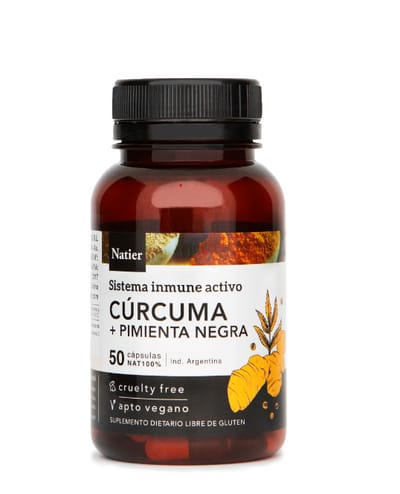 CURCUMA + PIMIENTA NEGRA NATIER X 50 CAPSULAS