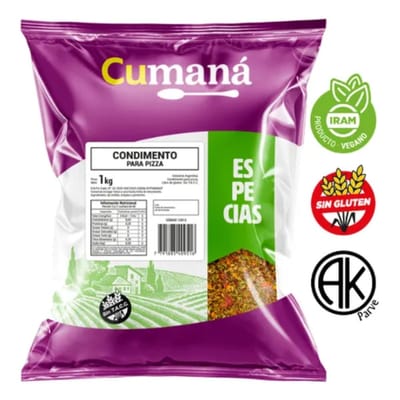 CONDIMENTO P/PIZZA S/TACC CUMANA X1 KG - 12012
