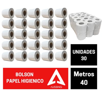 BOLSON ROLLO DE PAPEL HIGIENICO X 30U X 40 M