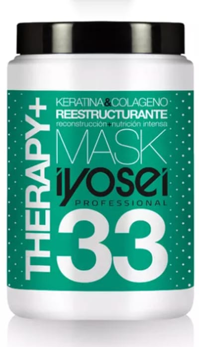 MASCARA RESTRUCTURANTE CON KERATINA Y COLAGENO IYOSEI PROFESSIONAL