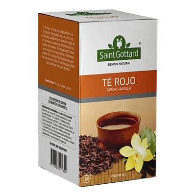 TE ROJO CON VAINILLA 20 SAQUITOS X 1.5G SAINT GOTTARD