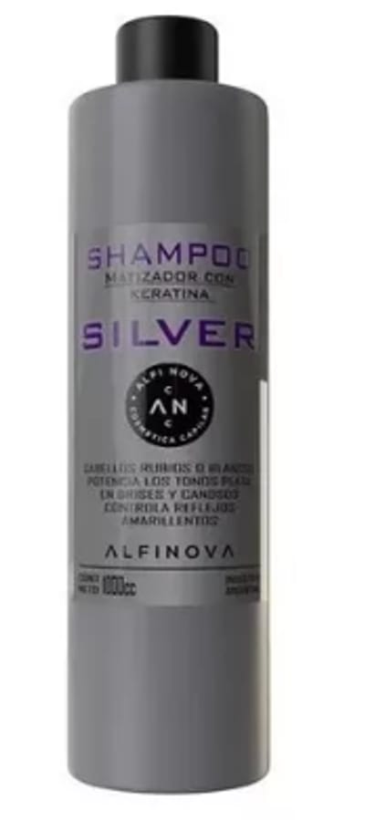 SHAMPOO MATIZADOR CON KERATINA - SILVER ALFINOVA X 1000CC