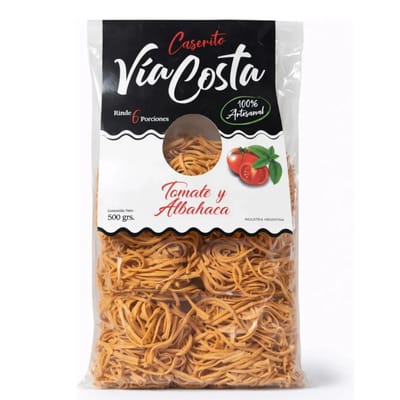 FIDEOS N°1 TOMATE Y ALBAHACA CASERITO VIA COSTA