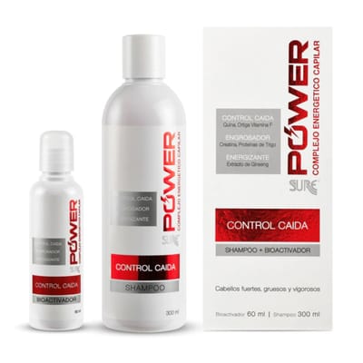 SURE POWER CONTROL CAIDA SHAMPOO + BIOACTIVADOR