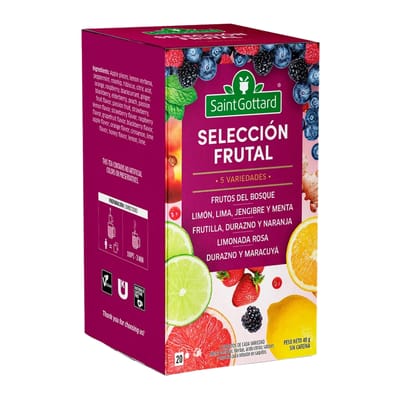 TE SELECCION FRUTAL 5 VARIEDADES 20 SAQUITOS SAINT GOTTARD