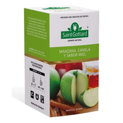 MANZANA, CANELA Y MIEL 20 SAQUITOS X 2G SAINT GOTTARD