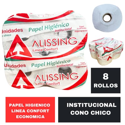 PAPEL HIGIENICO INSTITUCIONAL X 8 UNIDADES
