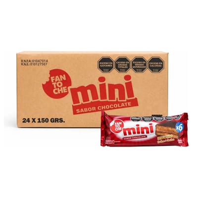 CAJA 24 PAQ. MINIALFAJORES CHOCOLATE X 150 GRS.