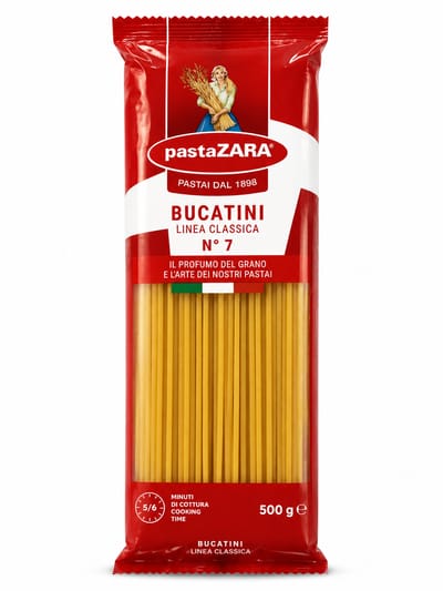 FIDEOS ITALIANOS BUCATINI PASTA ZARA 500GRS