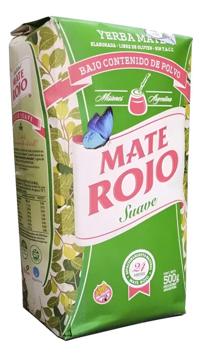 YERBA MATE ROJO SUAVE BIODEGRADABLE X 500G