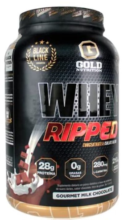 WHEY RIPPED SABOR: GOURMET MILK CHOCOLATE GOLD NUTRITION 2LB