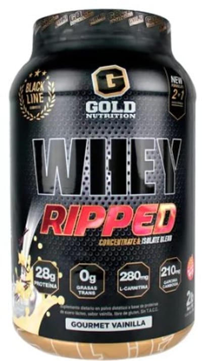 WHEY RIPPED SABOR: GOURMET VAINILLA GOLD NUTRITION 2LB
