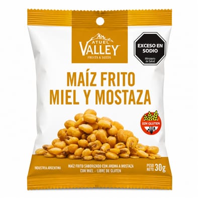 MAIZ FRITO MIEL Y MOSTAZA ATUEL VALLEY 30GRS