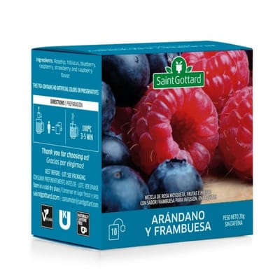 ARANDANO Y FRAMBUESA 10 SAQUITOS X 2G SAINT GOTTARD
