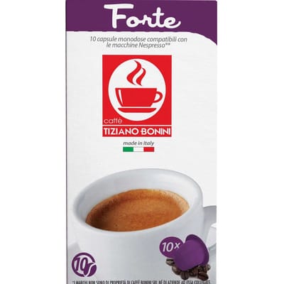 CAFE FORTE C/NESPRESSO DISPLAY X 10 CAPSULAS TIZIANO BONINI