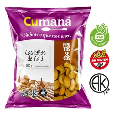 CASTAÑAS DE CAJU FLOWPACK CUMANA X250 GRS - 20644