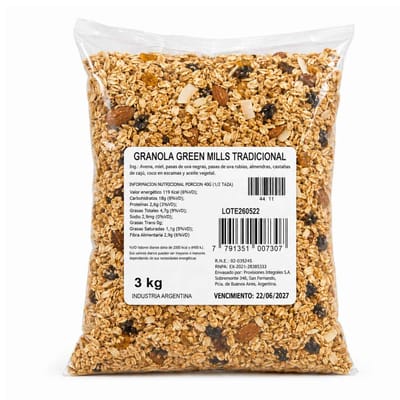 GRANOLA CRUNCHY NG X 3 KG