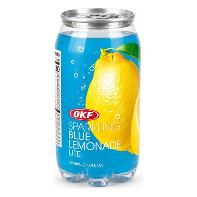 SODA OKF SPARKLING COLOR CAN BLUE LEMONADE 350ML