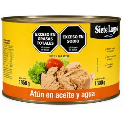ATUN SIETE LAGOS TROZOS EN ACEITE X 1850 G