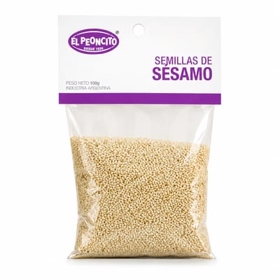 SEMILLA DE SESAMO BLANCO X 100 GR CARTON EL PEONCITO