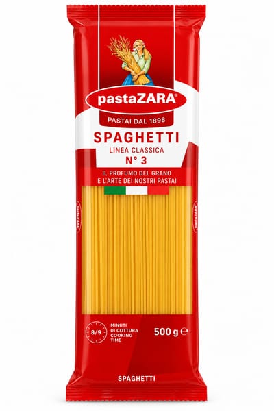 FIDEOS ITALIANOS SPAGHETTI PASTAZARA 500GRS